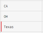 Der Wert für Texas ist ungültig.