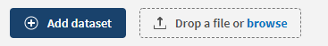'Drop a file or browse' button you can click to select the file to import.