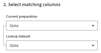 Select matching column step with the State columns selected.