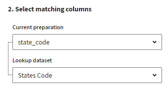 Matching columns selected.