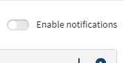 Enable notifications toggle showed.