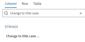 Change to title case panel opened.