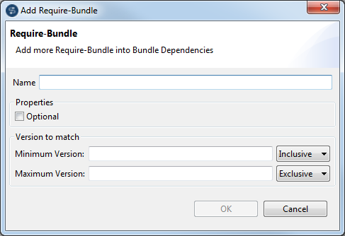 Add Require-Bundle wizard.