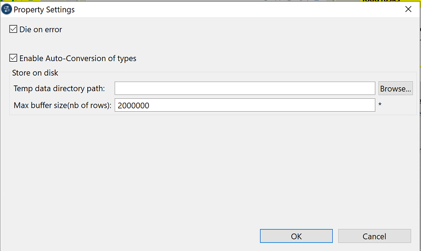 Property Settings dialog box.