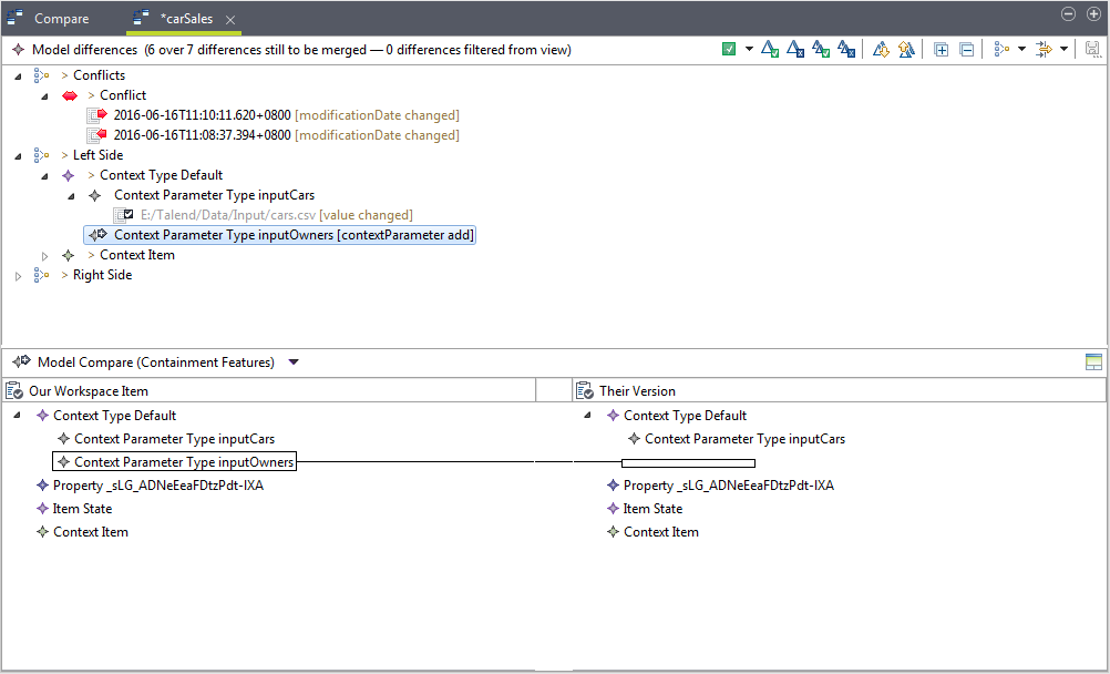 EMF Compare editor.