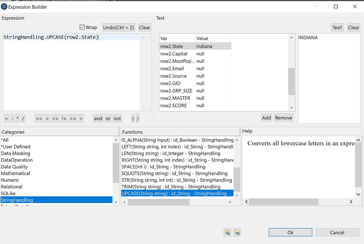 Overview of the Expression Builder dialog box.