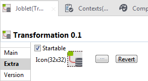 "Startable" check box from the Extra view of the Joblet.