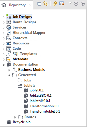 Documentation folder in the Repository tree view.