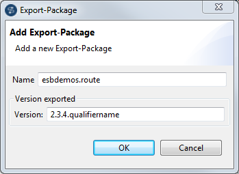 Add Export-Package wizard.