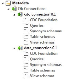 Example of two connections to the same database on an MS SQL Server.