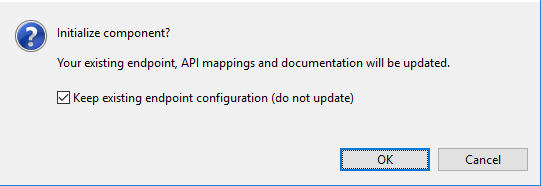 "Initialize component?" dialog box.
