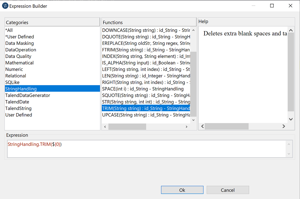 Expression field in the Expression Builder dialog box.