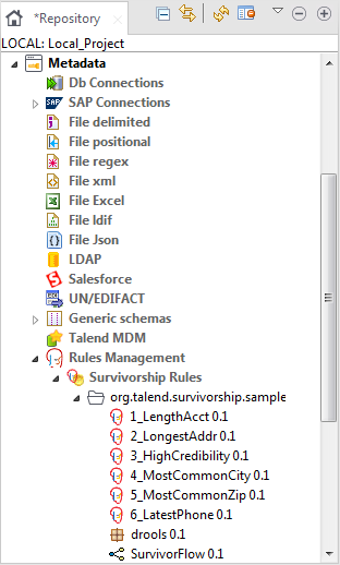 Rules Management in the Repository tree view.