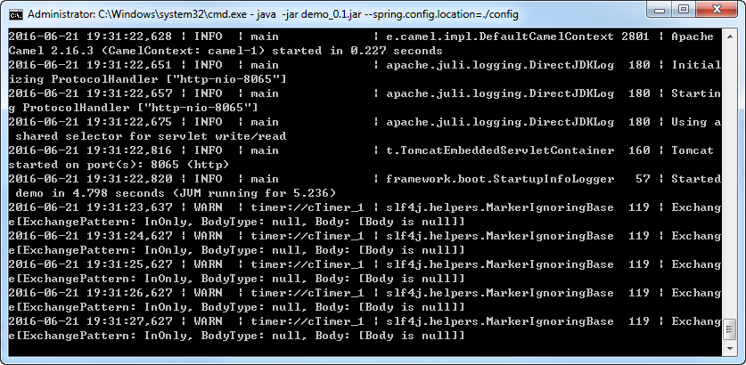 Log messages in the command line.