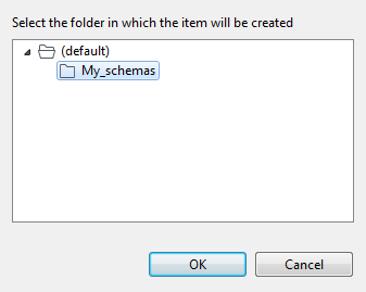 Select folder dialog box.