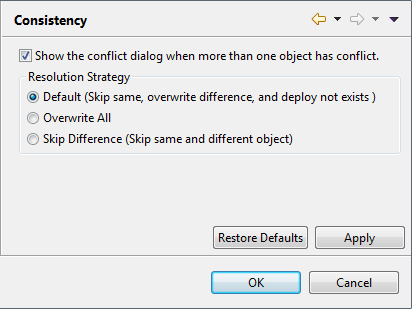 Consistency dialog box.