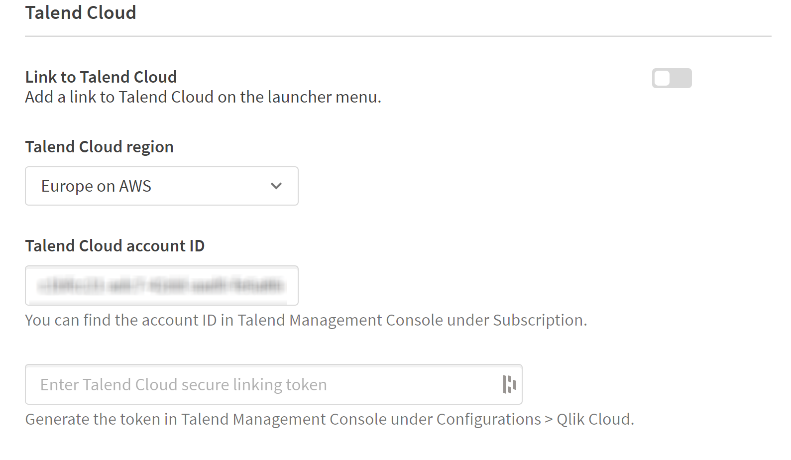 Configuration dans Qlik Management Console pour un accès sécurisé à Talend Cloud