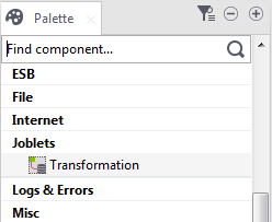 Joblet "Transformation" dans la Palette.