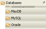 Menu Databases (Bases de données).