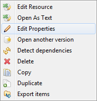 Option Edit properties (Modifier les propriétés).