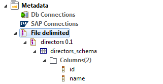 Fichier importé affiché dans la vue Repository (Référentiel).