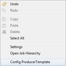 Option Config ProducerTemplate dans le menu contextuel.