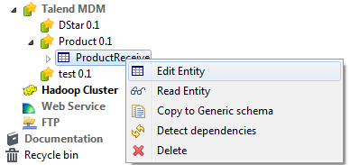 [Repository] (リポジトリー)ツリービューで、新しく作成されたスキーマが表示されている状態。