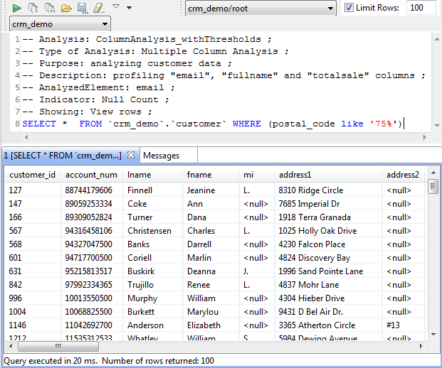 SQLエディターの概要。