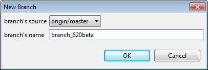 [新しいブランチ]ダイアログボックス。
