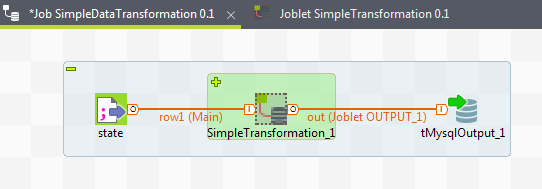 "SimpleDataTransformation 0.1"ジョブレット。